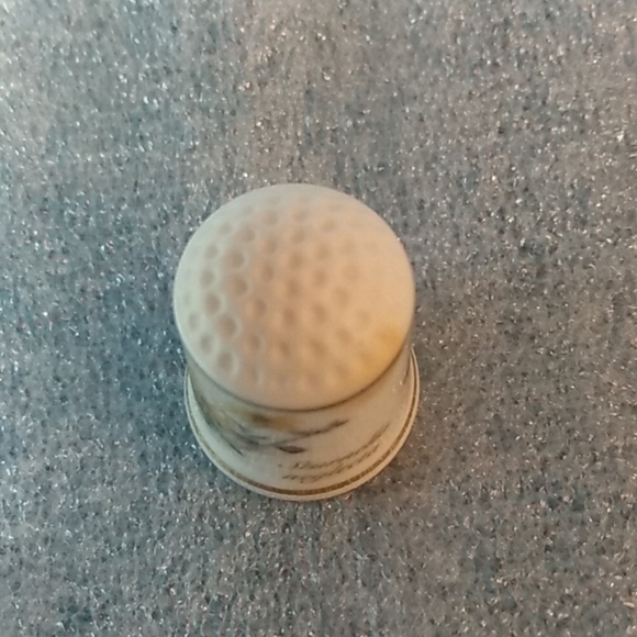 Franklin Porcelain 1979 Thimble Birds Flowers Western Meadowlark Sturnella - Picture 3 of 4